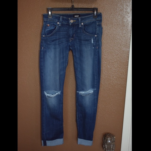 Hudson Bacara Crop Straight Cuffed Jeans - Picture 2 of 6